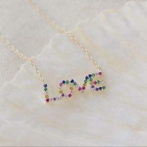 Love Rainbow Necklace | 14l Gold Plated